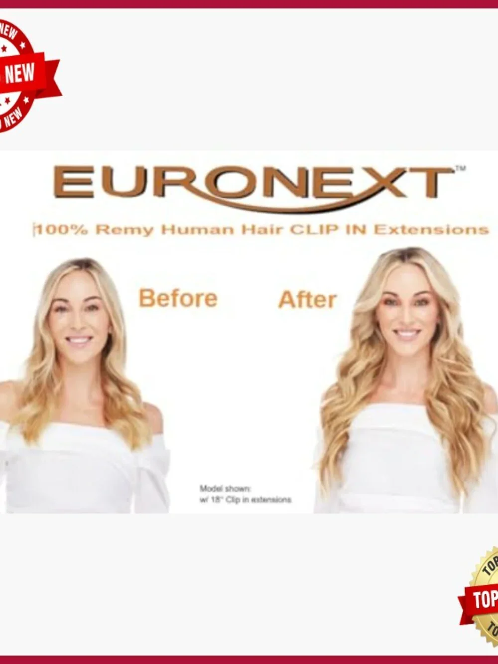 14 Inch Remy Human Hair Clip-In Extensions, Straight Curly Styles